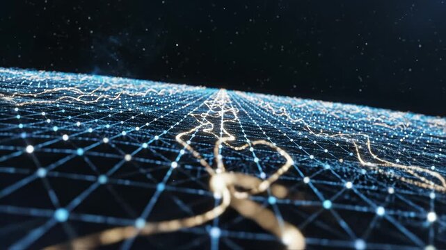 Abstract digital network grid
