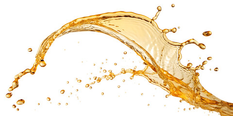 Golden beer splash creating refreshing beverage motion and brewery advertising concept.