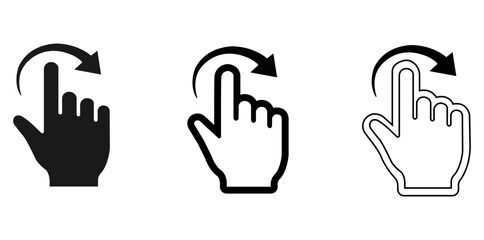 Obraz premium Swipe Gesture Illustration An illustration showcasing the modern concept of the swipe gesture on touchscreen devices, offering a straightforward visual representation. 