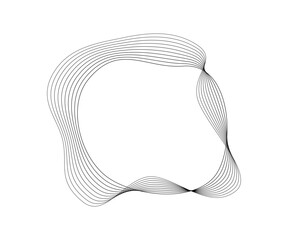 Round curved sound waves with dynamic wavy stripes