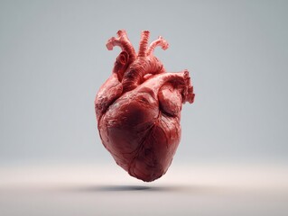Human heart floating representing medical and health concepts