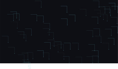 Abstract Blue Digital Network Technology Background with Geometric Line Connections, Cyber Security and Data Visualization Concept on Dark Background