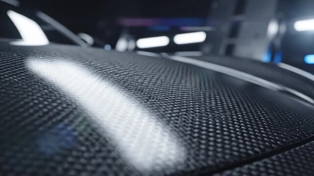 Closeup of textured surface with blue light