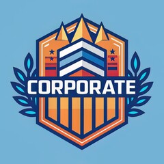 corporate event badge logo design