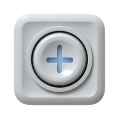 Obraz premium Modern circular power button icon with plus symbol for electronic devices and interfaces
