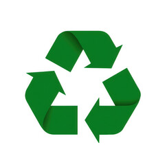 Obraz premium Green recycling symbol icon promoting environmental sustainability and eco-friendly practices