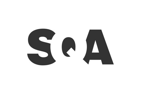 SQA logo design. Initial letter S Q A bold font style for tech startups, consulting, corporate branding. Creative company name, headlines typography identity, trendy logotype.