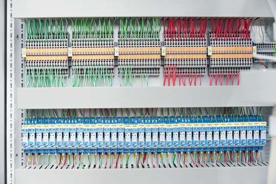 Control panel with photovoltaic wiring and circuits in Munich Germany