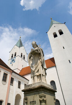 Statue of Otto von Freising at Dom St. Maria and St. Korbinian in Bavaria