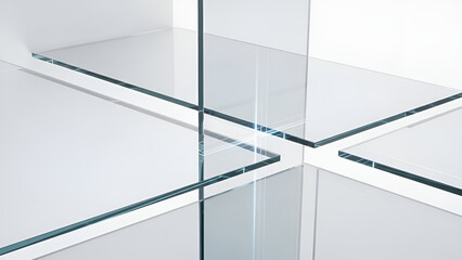 Obraz premium Glass panels intersection
