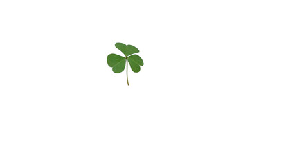 Vibrant Green Three-Leaf Clover Symbolizing Luck, Nature, and St. Patrick's Day on transparent Background