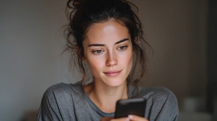 Focused Contemplation: Capturing the moment of a person absorbed in the intimate use of a device, a blend of thought and interaction.