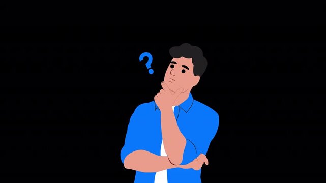 People Thingking Animation 4K On Alpha