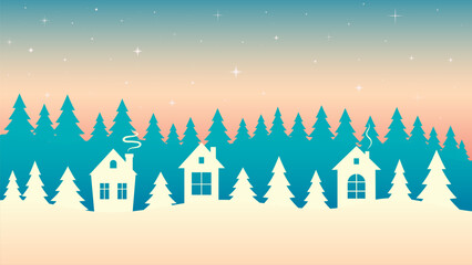 winter country landscape