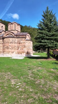 Amazing view of Medieval Poganovo Monastery of St. John Theologian, Serbia