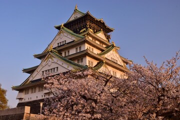 夕暮れの大阪城　　