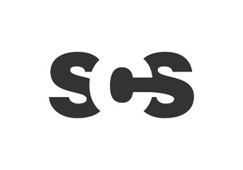 Obraz premium SCS logo design. Initial letter S C S bold font style for tech startups, consulting, corporate branding. Creative company name, headlines typography identity, trendy logotype.
