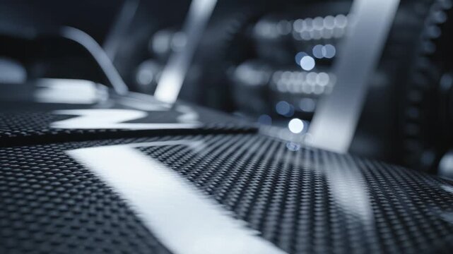 Closeup of textured surface with metallic elements