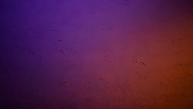 A textured surface illuminated by a striking gradient of purple and orange light