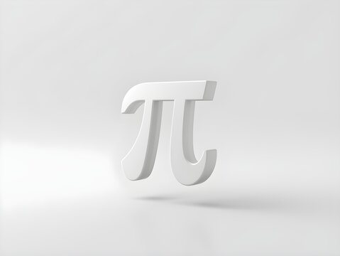mathematical phi symbol 3d rendering isolated on white background cartoon plastic style icon