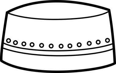 handrawn illustration of Peci outline style and recolorable