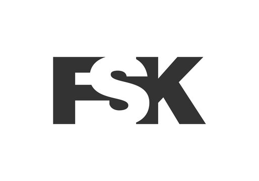 FSK logo design. Initial letter F S K bold font style for tech startups, consulting, corporate branding. Creative company name, headlines typography identity, trendy logotype.
