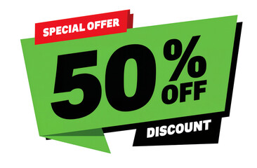 Special offer: grab amazing savings with a fifty percent discount on your next purchase