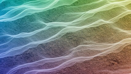 Abstract colorful textured surface with layered waves