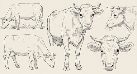 鉛筆の牧歌: 牛の素描集