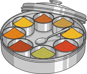 Masala Dabba Spice Box