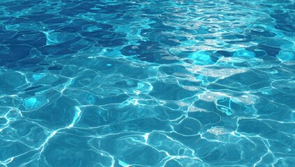 Fototapeta premium Close-up of rippling water reflecting light with shades of blue and turquoise