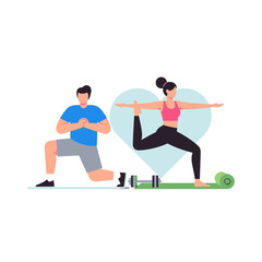 Obraz premium Contemporary fitness scene showcasing a woman practicing yoga in a serene environment with a