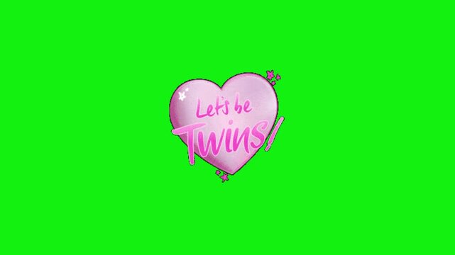 heart shaped animation om green screen