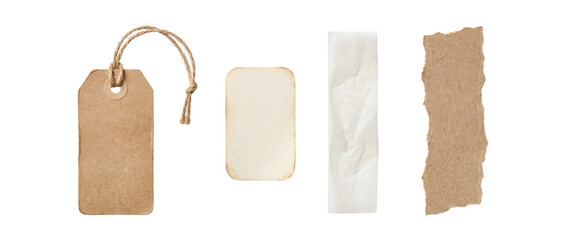 Scrapbook paper design elements with torn paper scraps for creative projects and stationery needs