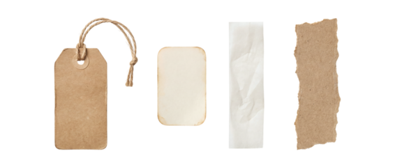 Scrapbook paper design elements with torn paper scraps for creative projects and stationery needs