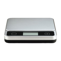 Modern digital kitchen scale with sleek design isolated on a transparent background