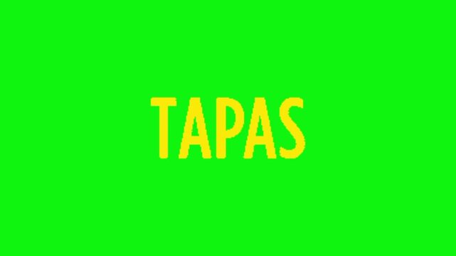 Tapas on green background