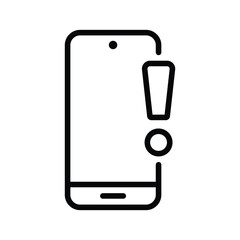 Phone and Risk icon. Vector stock illustration
