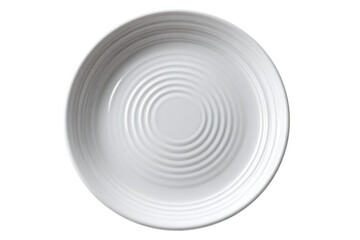 Fototapeta premium White Ceramic Plate with Concentric Design