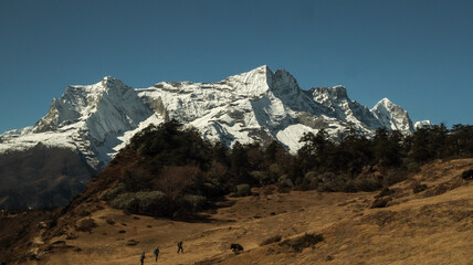 Mountain range in the Himalayas, Nepal.