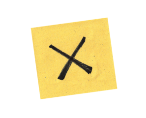 Black cross marker isolated on white background. hand-drawn black cross marker