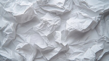 Obraz premium Crumpled White Papers Background Image for Textures and Abstract Graphic Design Projects