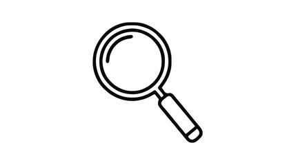 magnifying glass isolated, Modern Minimalist Magnifying Glass Icon &ndash; Thin Line Search Vector Illustration