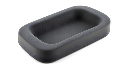 Dark Gray Rectangular Tray with Rounded Corners container