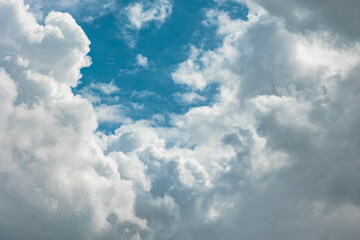 Dramatic sky with clouds. Dramatic fluffy clouds