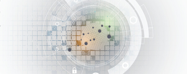 Future cyber technology web services for business and internet project. © kras99