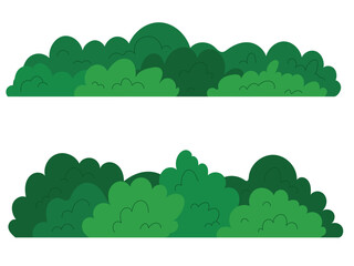 Obraz premium Grass bushes, green bushes collection, park element