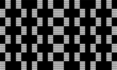black star dot strip background with lines as seamless repeat pattern, replete image design for fabric printing, checkerboard, chessboard
