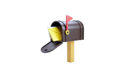 Mailbox with Letter: Delivery and Communication Concept