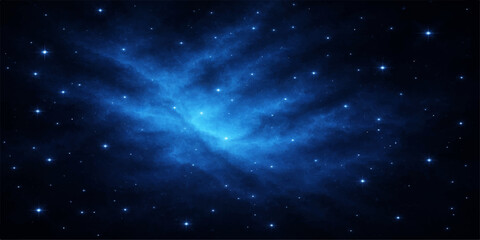 Starry night sky with deep space and stars © Rupa